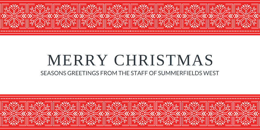 Merry Christmas Seasons Greetings From the Stuff of Summerfields West