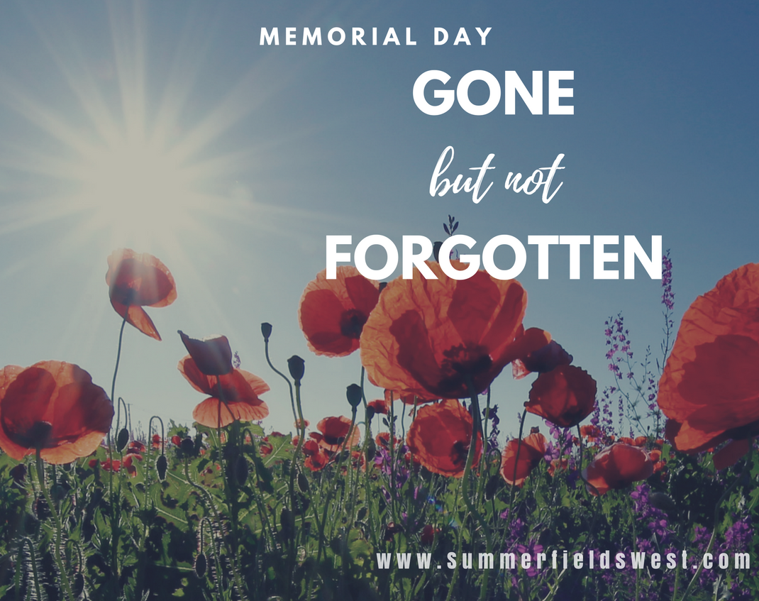 Memorial Day Weekend Gone but not Forgotten